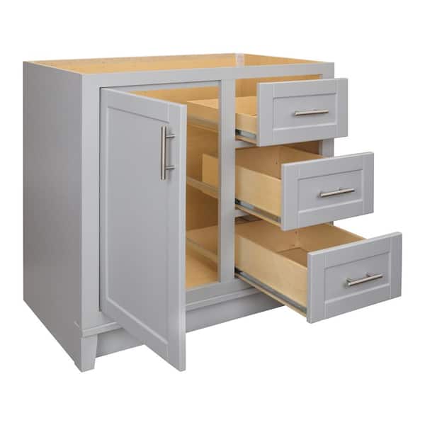 Kinghurst 36 in. W x 21 in. D x 33.5 in. H Bathroom Vanity Cabinet Only in Dove Gray Kinghurst 36 in. W x 21 in. D x 33.5 in. H Bathroom Vanity Cabinet Only in Dove Gray