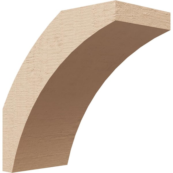 Ekena Millwork 5 in. x 10 in. x 10 in. Thorton Rough Cedar Woodgrain Timberthane Polyurethane Knee Brace, Primed