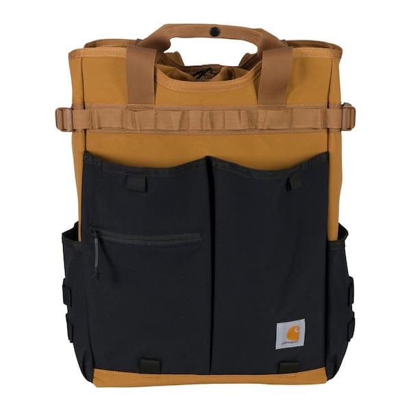 Carhartt 18.5 in. 28L Nylon Cinch-Top Convertible Tote Backpack Brown OS  B000041920199 - The Home Depot