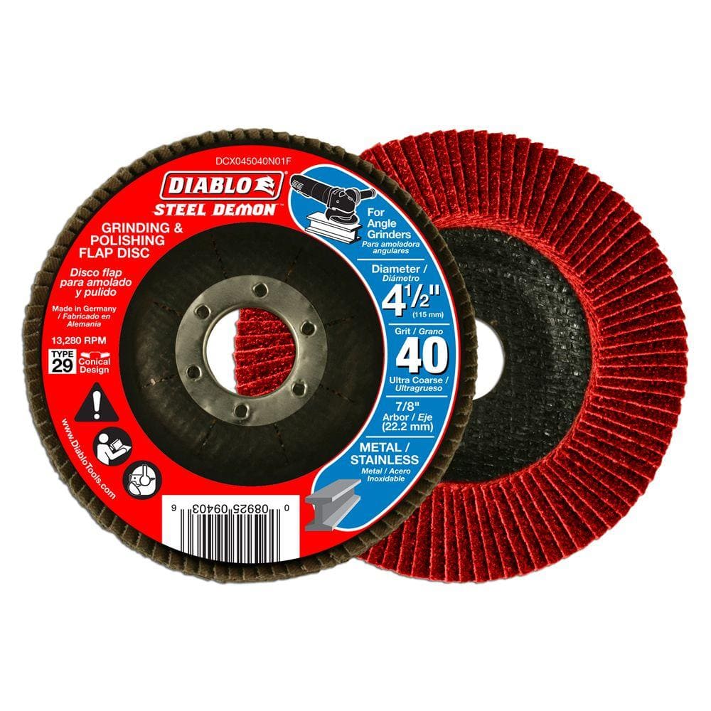 DIABLO 41/2 in. 40Grit Steel Demon Grinding and Polishing Flap Disc