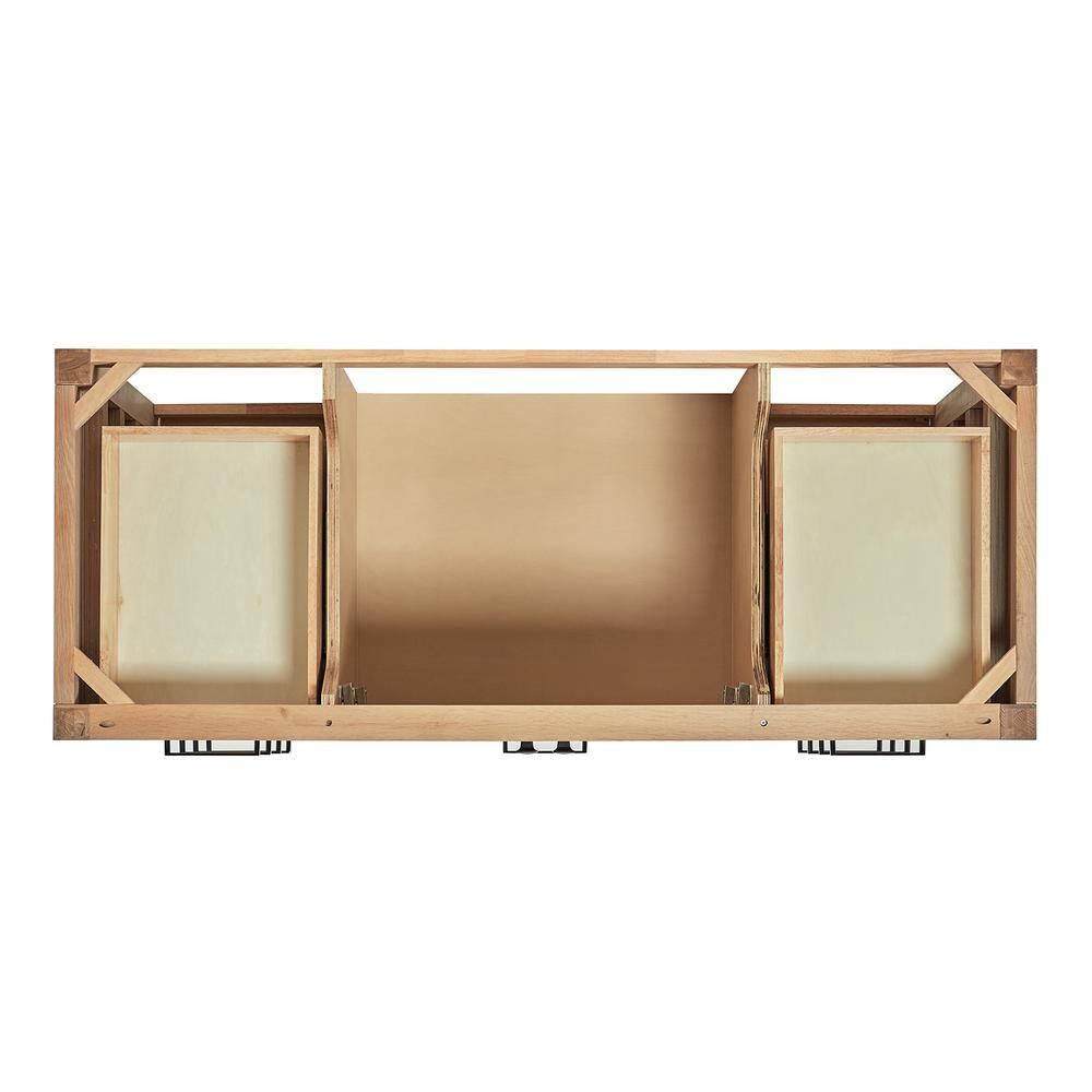 Cambridge 54'' Oak Single Bathroom Vanity with Carrara Marble Top