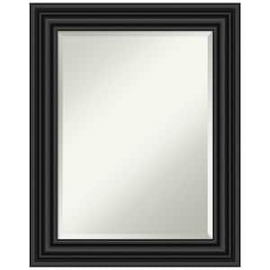 Medium Rectangle Matte Black Beveled Glass Modern Mirror (29.75 in. H x 23.75 in. W)