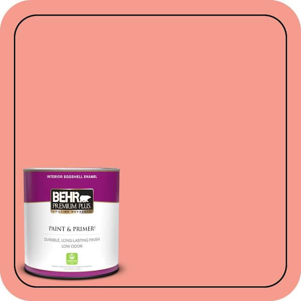 BEHR PREMIUM PLUS 1 qt. #180B-4 Fruit Shake Eggshell Enamel Low Odor Interior Paint & Primer