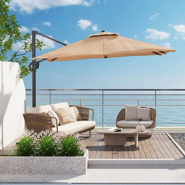 10 ft patio umbrella replacement canopy Sears Garden Oasis 10' Square Offset Umbrella