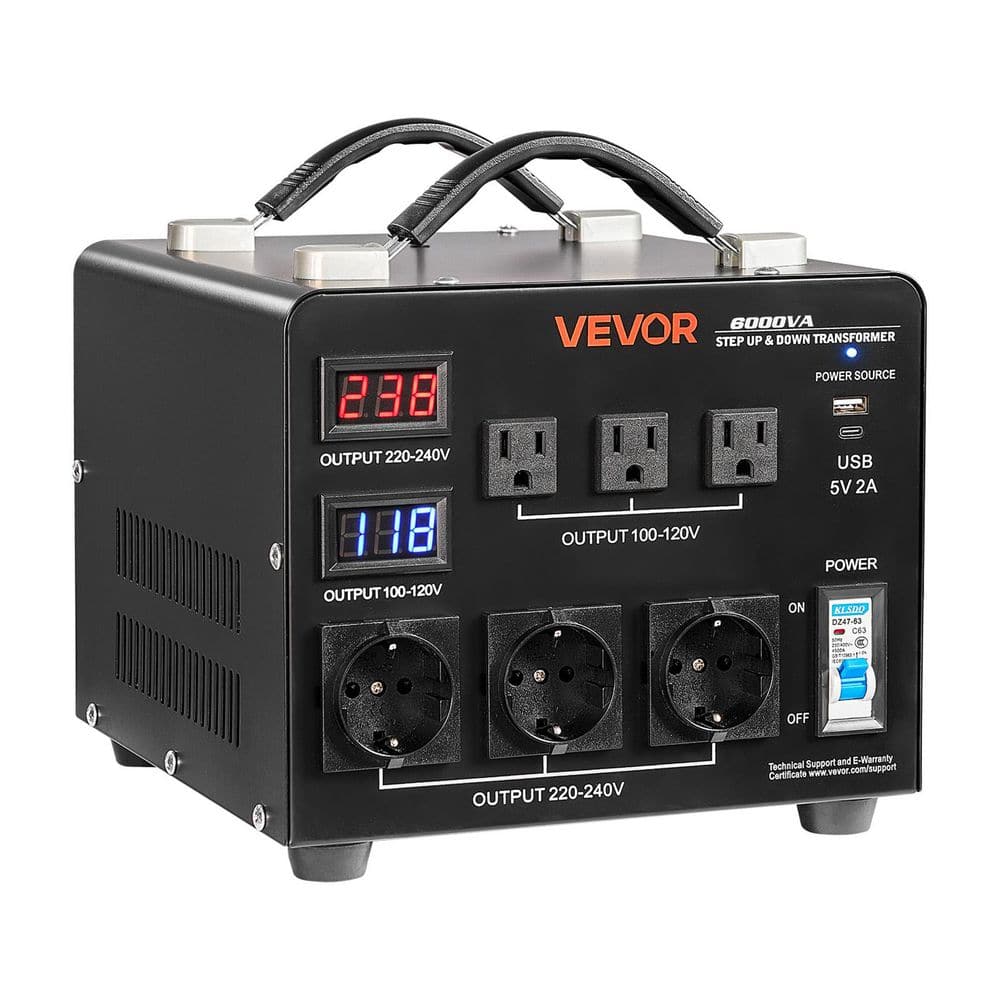 Voltage Auto Converter Transformer, 6000VA, Heavy Duty Step Up/Down Power Transformer, 110V to 220V and 220V to 110V price history on PriceWatchPro