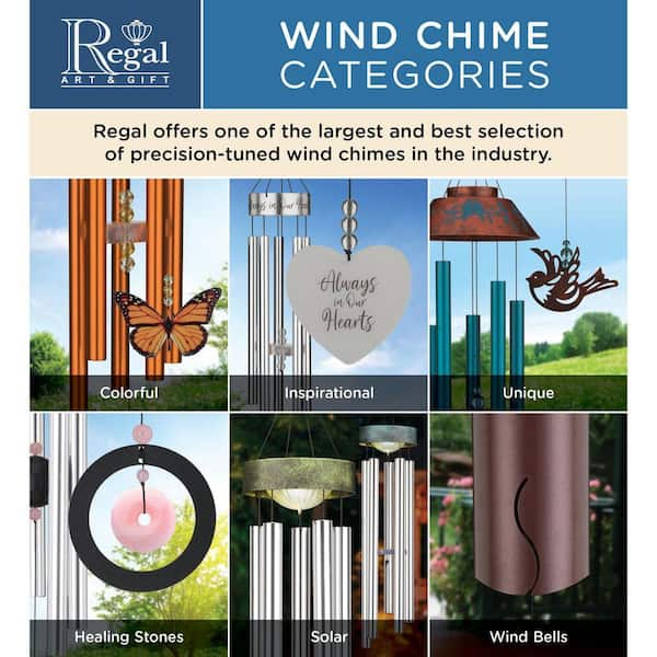 Regal 6 in. Wind Bell - Burgundy 11439 - The Home Depot