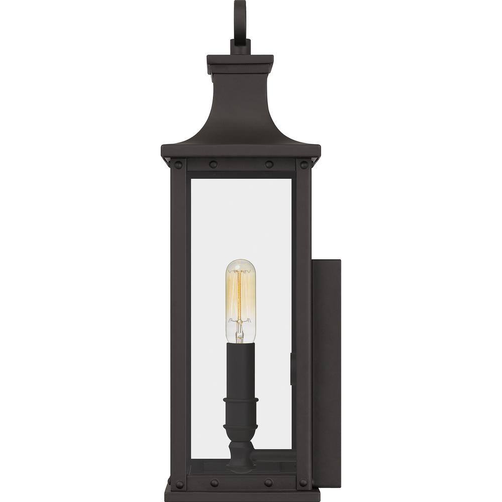 Abernathy 15.5" Bronze Outdoor Wall Lantern with Clear Glass