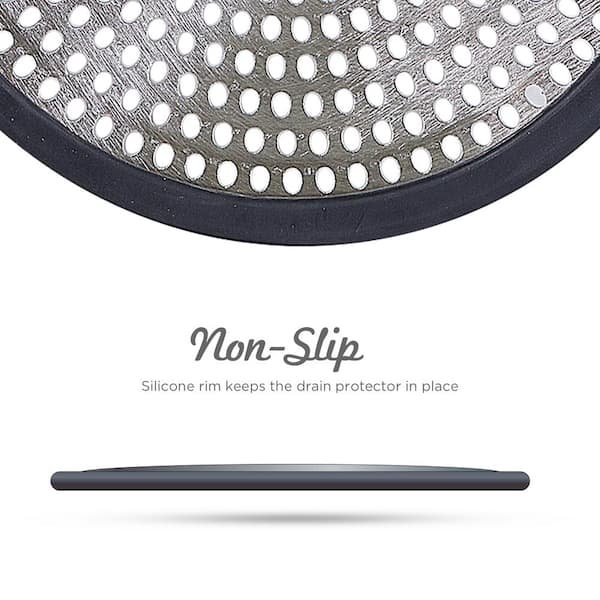 ShowerShroom 1.75 in. - 3 in. Walk-in Shower Stall Drain Protector Hair  Catcher Stainless Steel Finish WSHSULT4 - The Home Depot