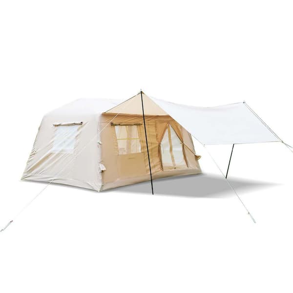 9 ft. x 13 ft. Beige Inflatable Tents for Camping, Blow Up Tent