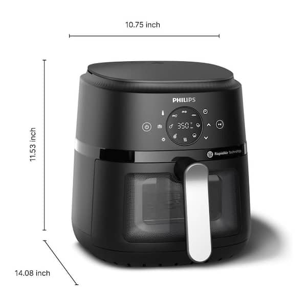 Philips 4.4 qt. Air Fryer with Rapid Air Technology in Black