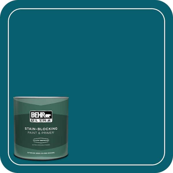 BEHR ULTRA 1 qt. #T16-04 Galapagos Extra Durable Semi-Gloss Enamel Interior Paint & Primer