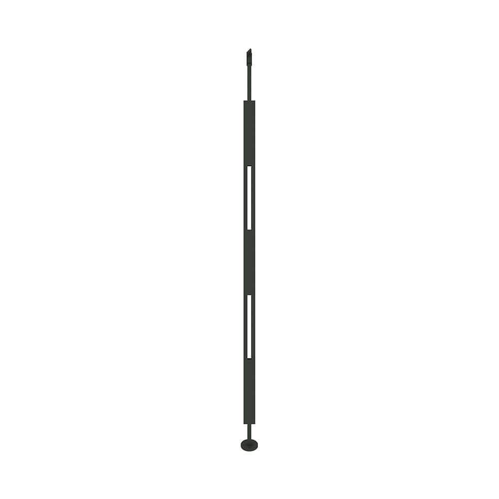Iron Baluster Square 1 1/8 in. x 3/8 in. x 35 3/4 in. Black (12-Pack)