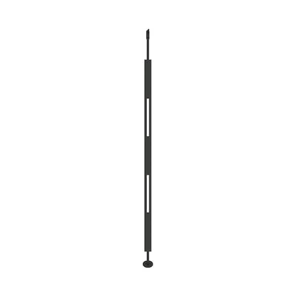 Iron Baluster Square 1 1/8 in. x 3/8 in. x 35 3/4 in. Black (12-Pack)