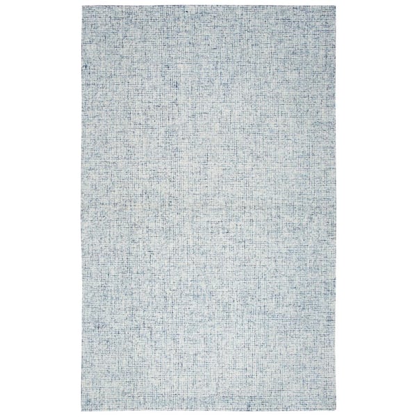 Unbranded London Collection Blue/Ivory 10 ft. x 14 ft. Hand-Tufted Solid Area Rug