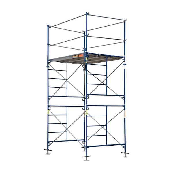 Saferstack 2-Level Frame Fixed Set with Crossbraces, Platforms and Guardrail System