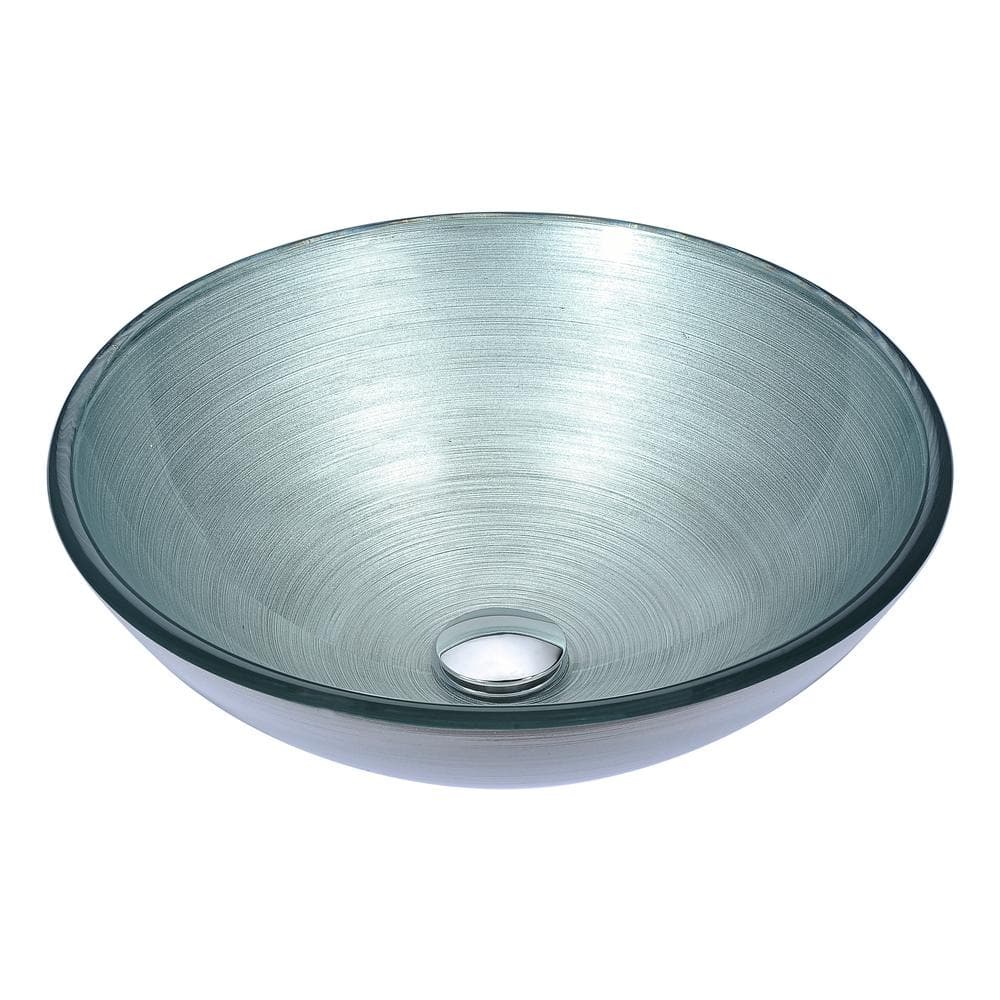 Posh Series 17 in. Round Bathroom Vessel Sink with Stain-Resistant Non-Poro
