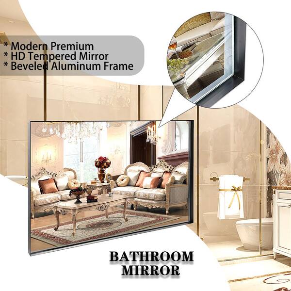 36 in. W x 30 in. H Large Rectangular Aluminium Framed Wall 
