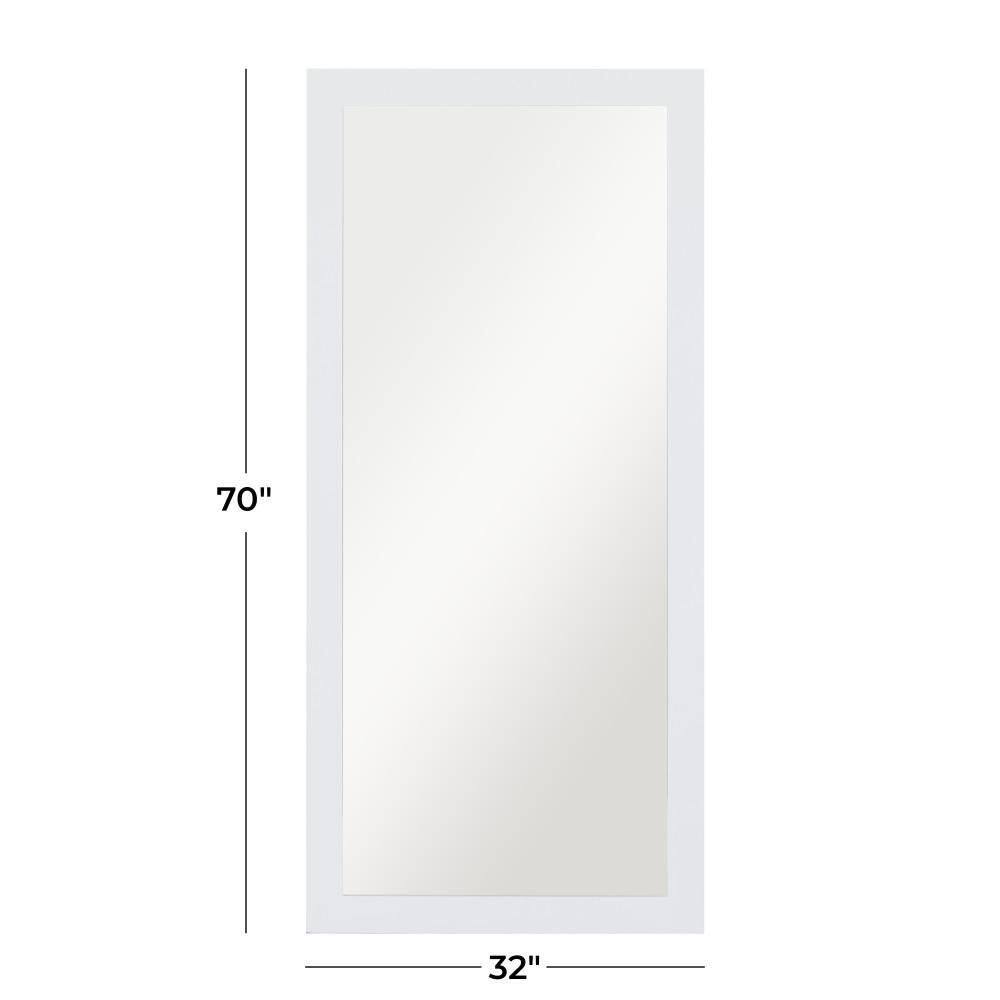 Daisy White Solid Wood Full-Length Rectangular Mirror - 32" x 70"