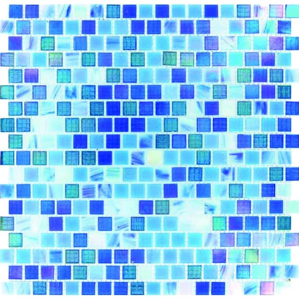 MSI Opaque Blue 12 in. x 12.5 in. Glossy Glass Wall Tile (1 sq. ft./Each)