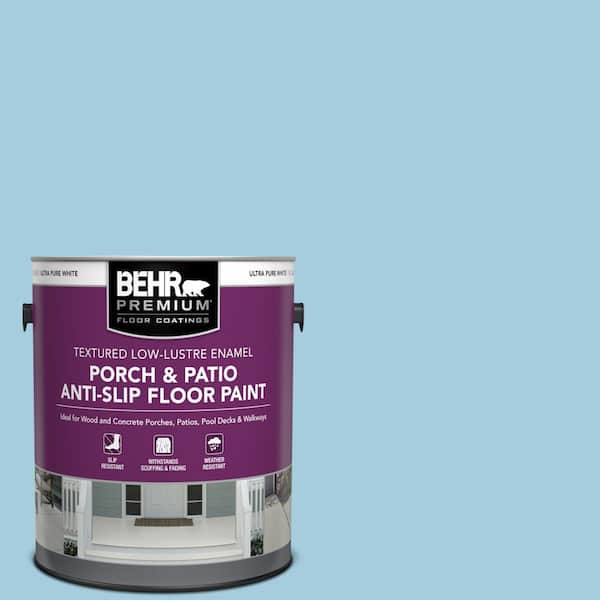 1 gal. #M490-2 Carefree Sky Textured Low-Lustre Enamel Interior/Exterior Porch and Patio Anti-Slip Floor Paint