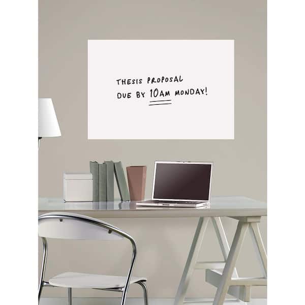 Self Adhesive Whiteboard Wall Sticker - Dry Erase Peel and Stick Decal for  Classroom Home and Office + Free Marker Clip