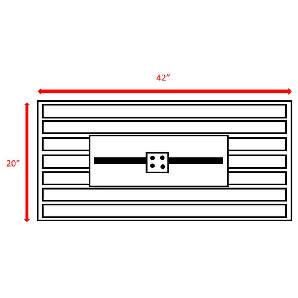 Gray Steel Rectangular Propane Fire Pit Table