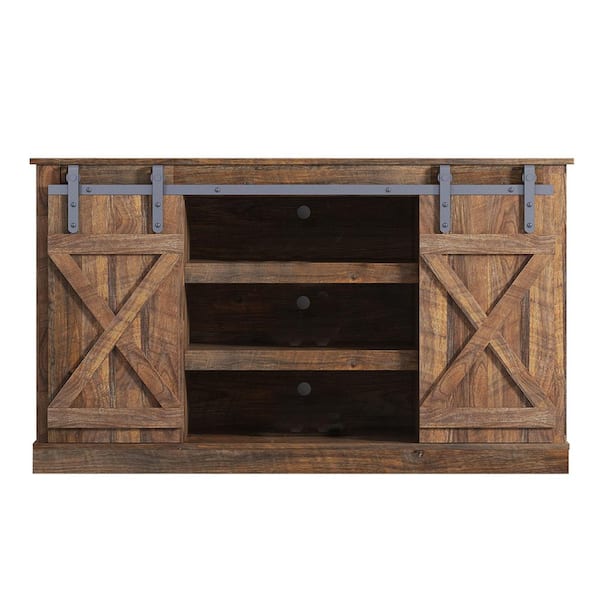 Unbranded 53.94 in. Espresso TV Stand Fits Up To 65 in.