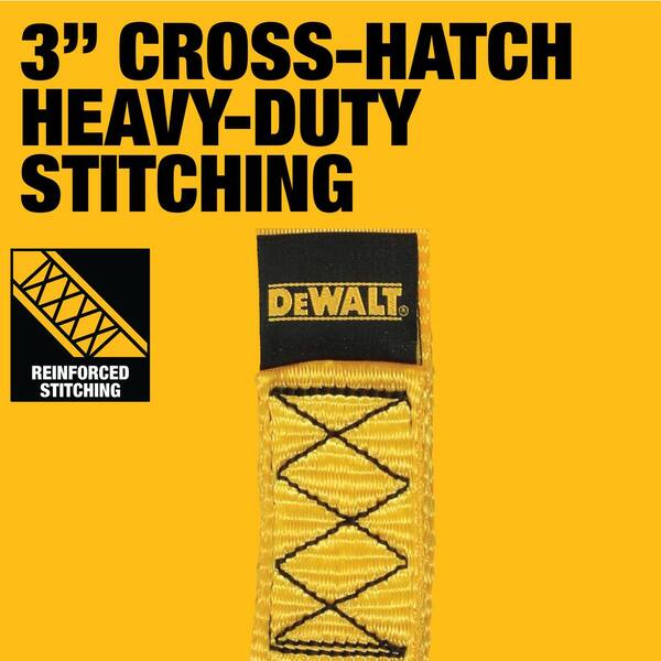 DEWALT Deluxe Soft Loops 4-Pack - Heavy Duty 1.7" X 18" Cargo Straps With 11,000 Lb Break Strength