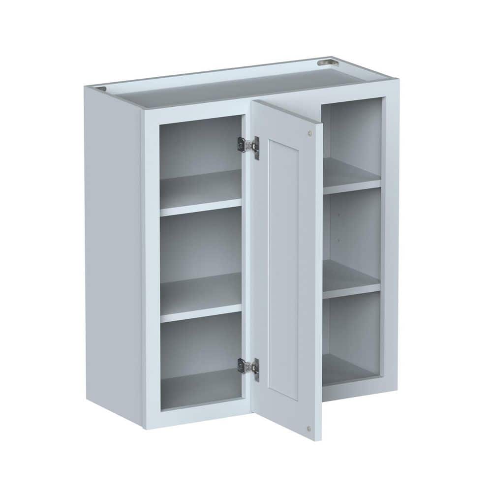 27 in. W x 12 in. D x 30 in. H in Dive Gray HDF Ready to Assemble Corner Wall Kitchen Cabinets w/ 1 Door&2 Shelves price history on PriceWatchPro
