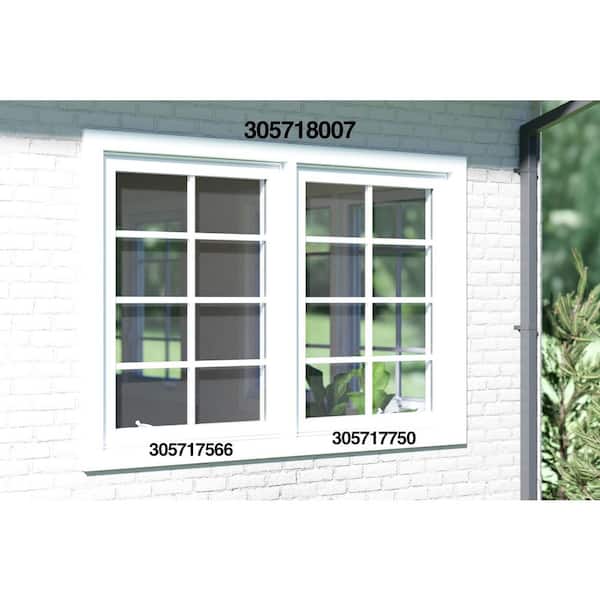 TAFCO WINDOWS 72 in. x 48 in. White Double-Pane Insulated Glass