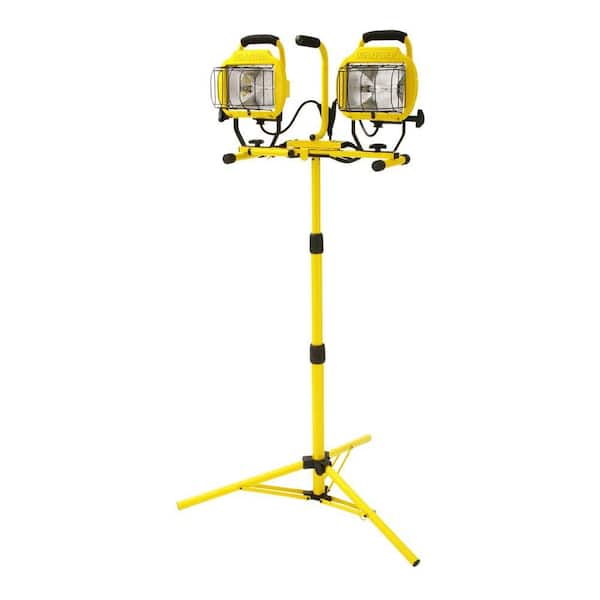 HDX 1,000-Watt Twin Head Halogen Telescoping Work Light