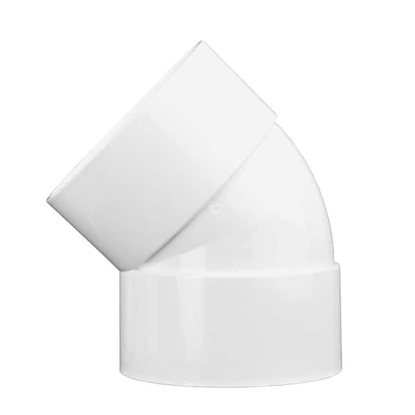 PVC S&D 45° Elbow, 6 in. Hub X Hub