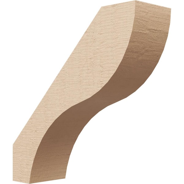 Ekena Millwork 3 in. x 10 in. x 10 in. Geneva Rough Cedar Woodgrain Timberthane Polyurethane Knee Brace, Primed