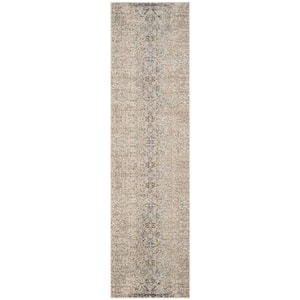 Monaco Gray/Multi 2 ft. x 14 ft. Border Runner Rug