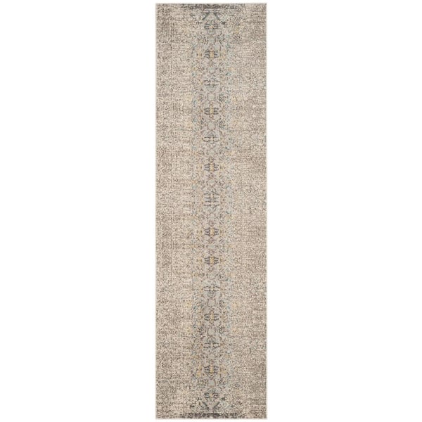 SAFAVIEH Monaco Gray/Multi 2 ft. x 6 ft. Border Runner Rug