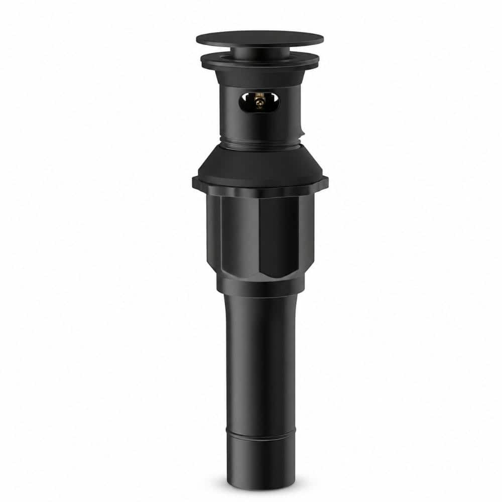 Stainless Steel Bathroom Sink Pop-Up Drain With Overflow with Brass Cap in Matte Black price history on PriceWatchPro