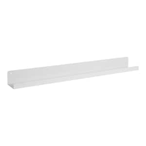 Mezzo 3.00 in. D 36.00 in. W 4.50 in. H White Metal Floating Decorative Wall Shelf
