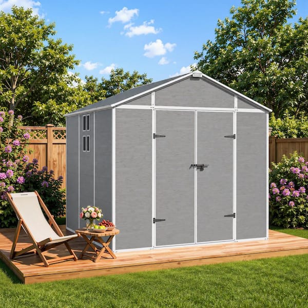 8 ft. x 8 ft. Resin Outdoor Storage Shed (64 sq. ft. )