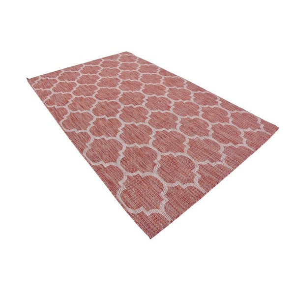 Outdoor Trellis Rust Red 5' 0 x 8' 0 Area Rug