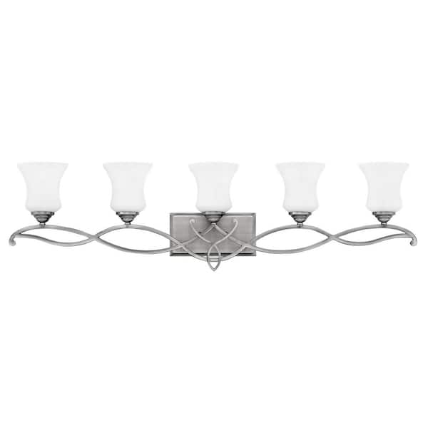 HINKLEY Brooke 41.5 in. 5 Light Antique Nickel Vanity Light