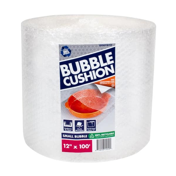 Pratt Retail Specialties 3/16 in. x 12 in. x 100 ft. Clear Perforated Bubble Cushion Wrap