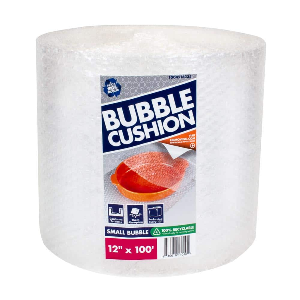 Basics Perforated Bubble Cushioning Wrap, Large, Clear, 5/16,  12-Inch x 100-Foot Long Roll