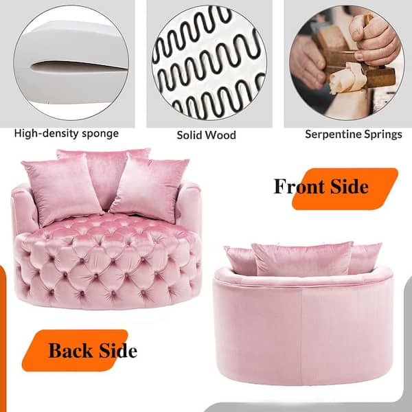 DIRECT WICKER UBS-W115167384 Pink Velvet Material, Home