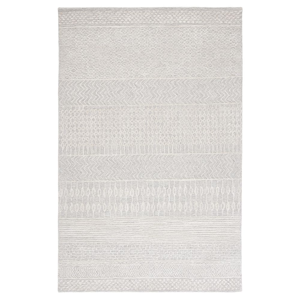 Glamour Gray/Ivory 4 ft. x 6 ft. Geometric Area Rug price history on PriceWatchPro