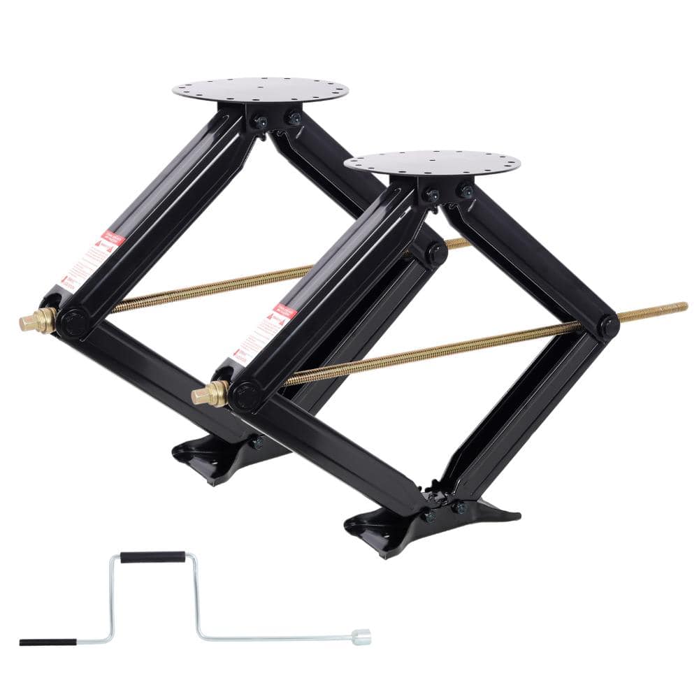 Black 10,000 lbs RV Scissor Jacks, 30 in Heavy-Duty Stabilizer Leveling Jacks with 9 in Stable Base, Set of 2 price history on PriceWatchPro