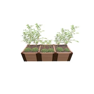 Classic Sienna Composite 2 ft. x 6 ft. x 16.5 in. Raised Garden Bed - 2 in. Profile
