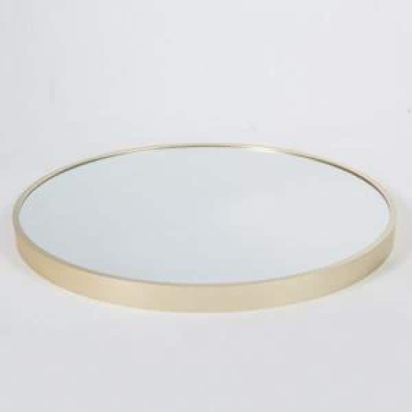 24 in. W x 24 in. H Round Gold Wall Mirror