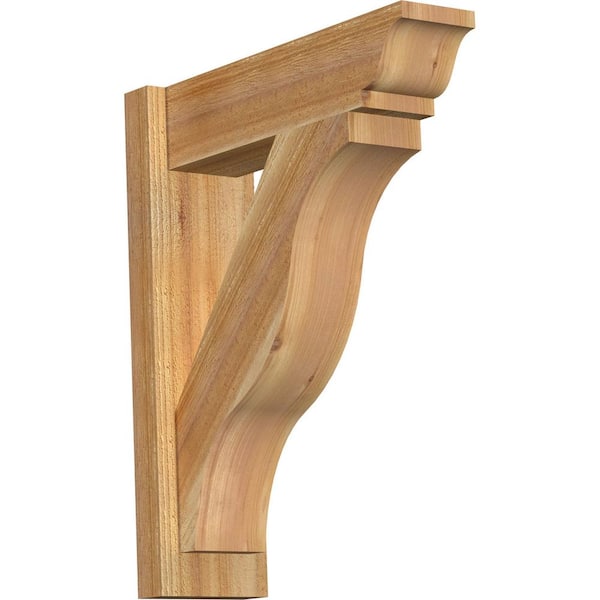 Ekena Millwork 6 in. x 24 in. x 20 in. Western Red Cedar Fuston Traditional Rough Sawn Outlooker