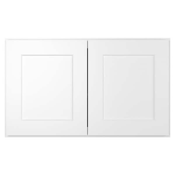 HOMEIBRO 30-in. W x 12-in. D x 18-in. H in Shaker White Plywood Ready to Assemble Wall Cabinet Kitchen Cabinet