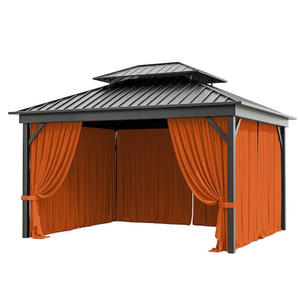 Kimunuk 10 ft. x 12 ft. Universal Outdoor Privacy Curtains, Gazebo